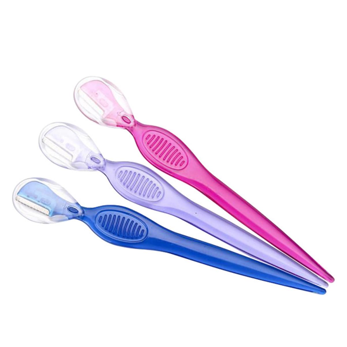 OHPHCALL Stainless Steel Eyebrow Razor 12pcs Set Razor for Eyebrows Eyebrow Trimmer Kit Beauty Makeup Tools Compact for Travel