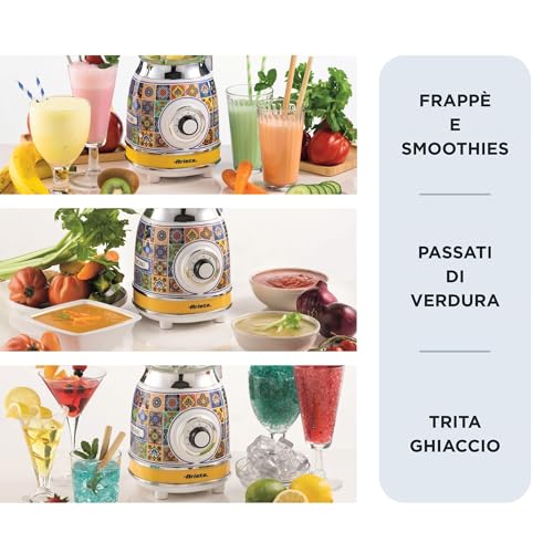 Ariete 583 Frullatore Positano con tazza in vetro da 1,5 Litri, 4 Lame in Acciaio Inox, 4 Velocità + Pulse,1000 Watt 2 Ariete 583 Frullatore Positano con tazza in vetro da 1,5 Litri, 4 Lame in Acciaio Inox, 4 Velocità + Pulse,1000 Watt