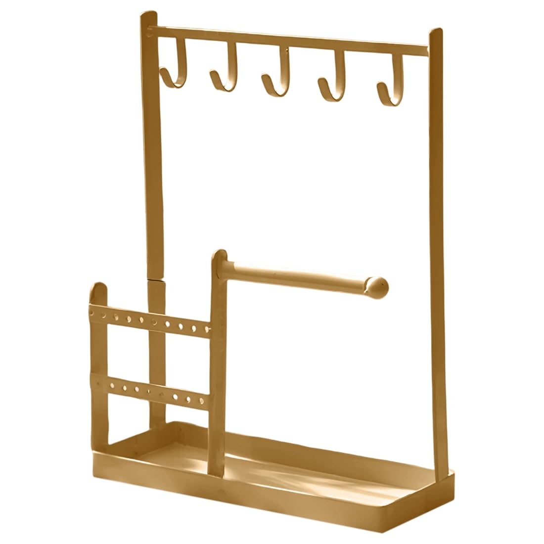 Hndhbfgrt Multifunctional Jewelry Display Rack Stand Earring Necklace Organizer for Women Bracelet Watch Desktop Storage Rack C