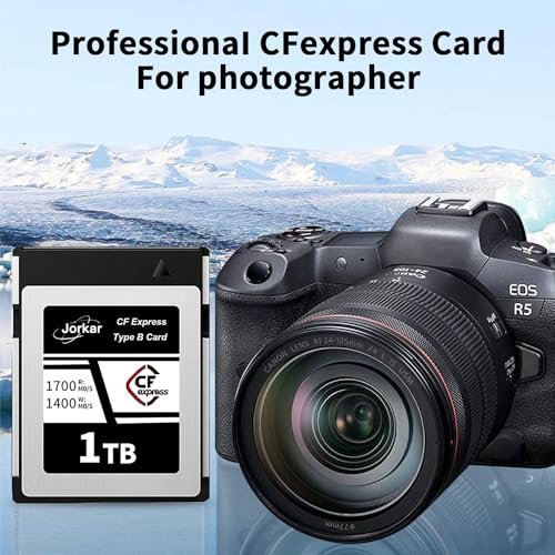 Image of CFexpress Type B Cameras Memory Card 256GB, for Cameras Nikon Z6 II /Z7 II /Z9 /D6, for Canon EOS-1DX Mark III /EOS-R5 R5C, for Panaso S1 /S1R, High Speed Up to 1700MB /s, RAW 8K 4K