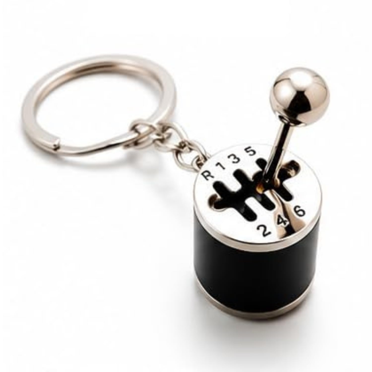 6 Speed Manual Gear Shift Keychain Metal Car Gearbox Keyring with Moving Shifter Lever - Mini Stick Shift Key Chain Toy Accessory for Car Lovers, Bike Enthusiasts & Gifting-image-49