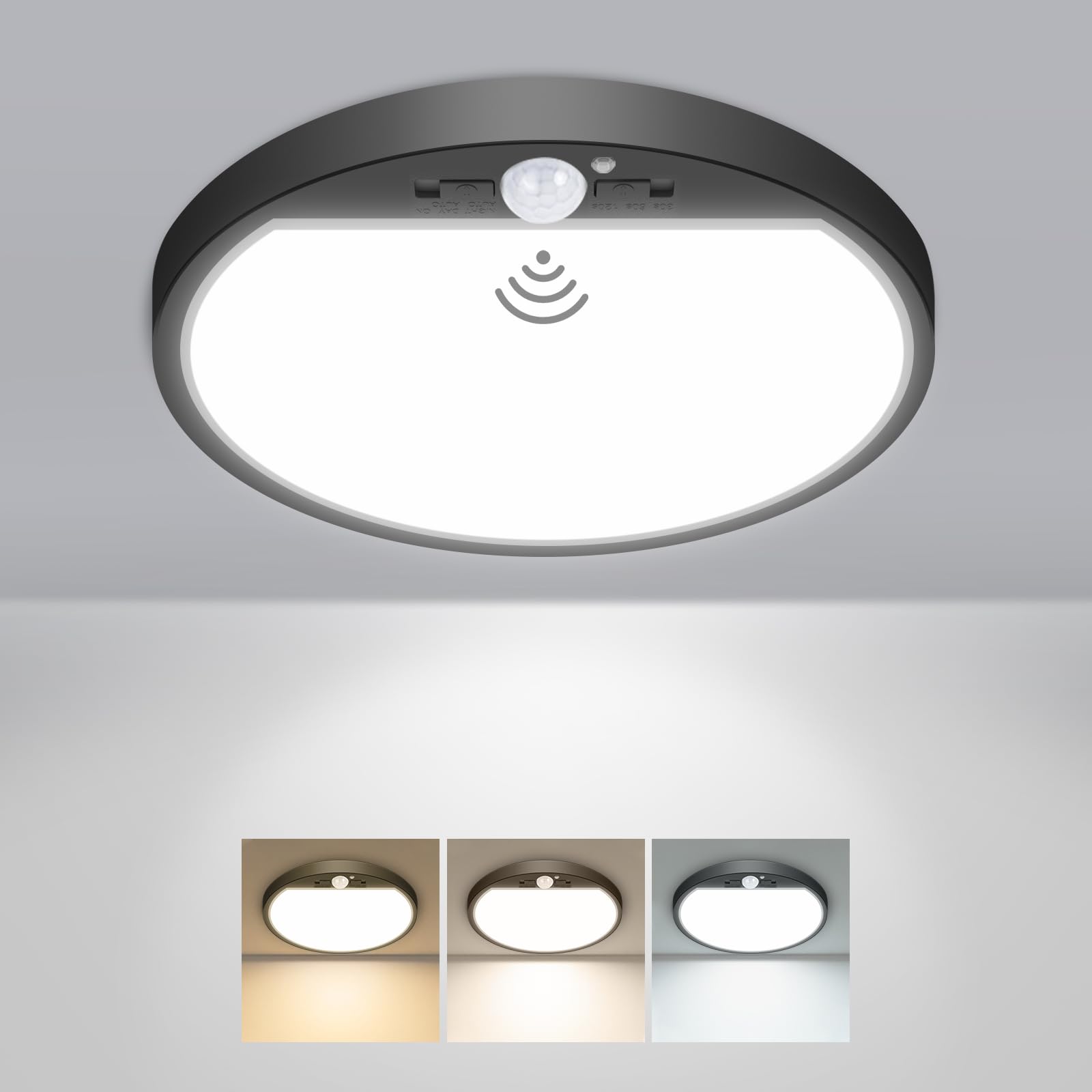 slochi Lampe Deckenlampe mit Bewegungsmelder Innen, Ø18CM