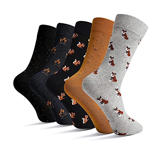 GLENMEARL Mens Dress Socks 10 Pack Funny Combed Cotton Dress Socks for Men - Fun Patterned Colorful Novelty Funny Socks3