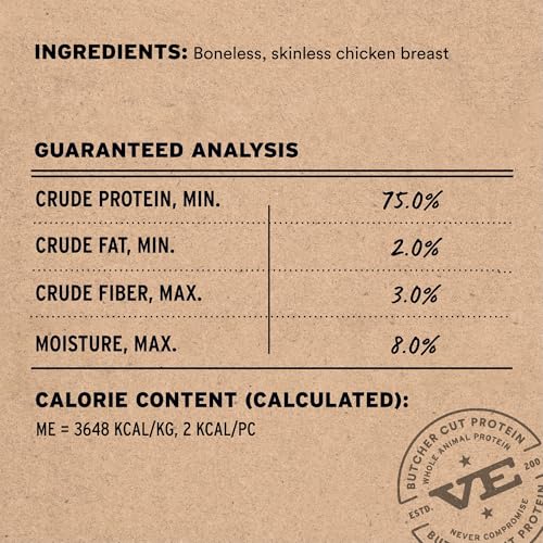 Image of Vital Essentials Freeze Dried Cat Treats | Chicken Breast, Single Ingredient | Premium Quality | Grain Free, Healthy Treats for Cats, 1 oz Bag