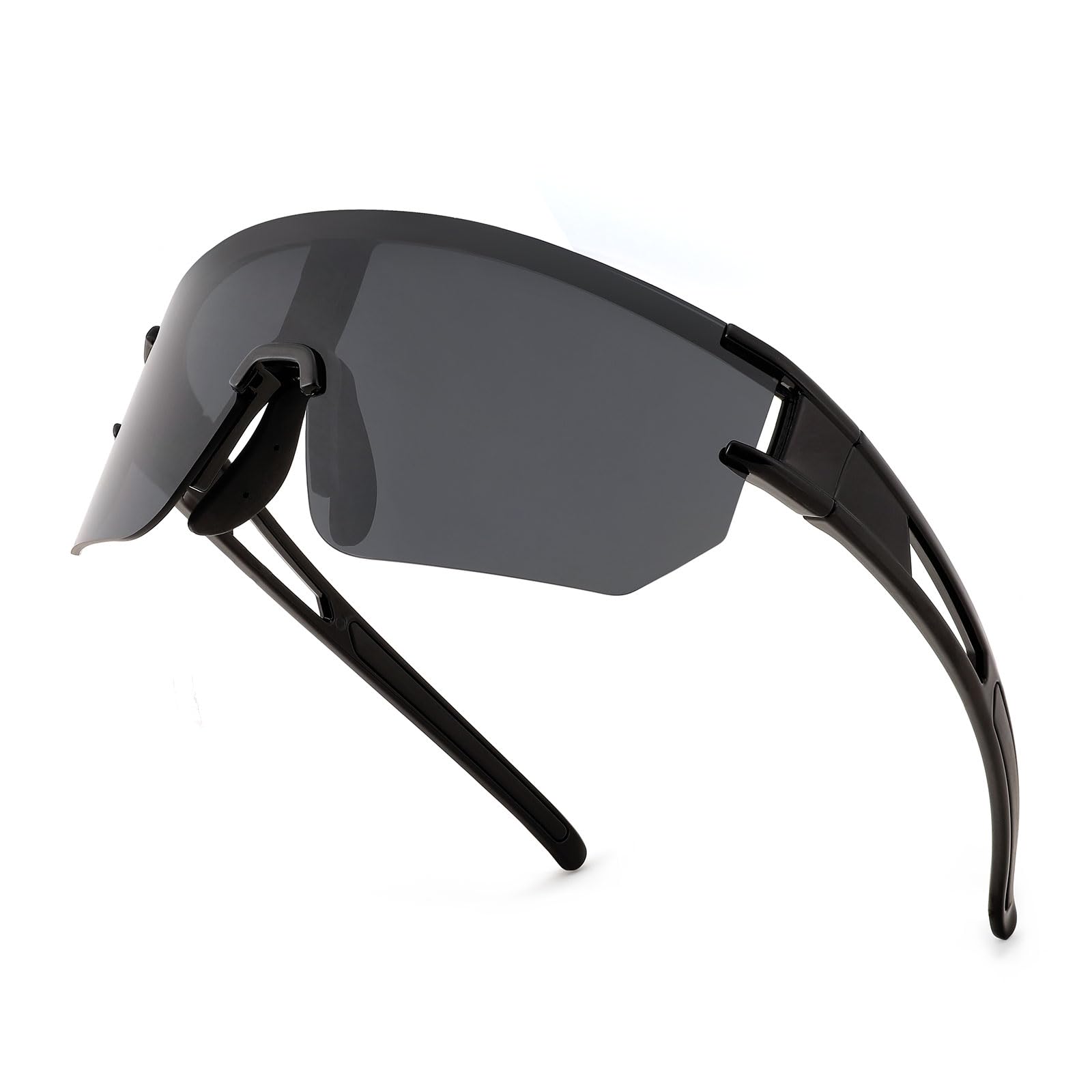 WANWAN Men Women Cycling Sunglasses, 80s Sport Baseball Mirrored Sun Glasses for Youth Adults Running Softball