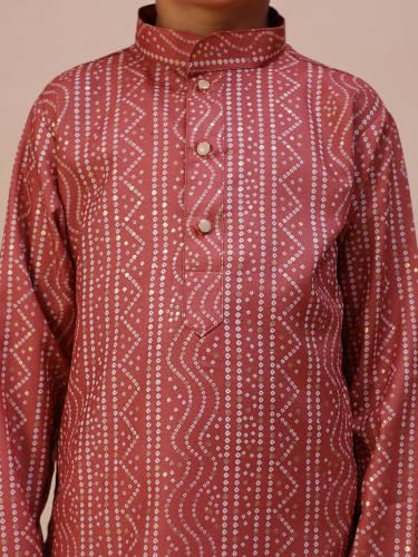 Image of Pro-Ethic Style Developer Kids Boys Kurta Pyjama Set, Festive, Ethnic Wear Set, Cotton, Striped Print (S-295)