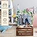 Acshio Baby Shower Crate Closet, Wooden Vintage Storage Crate with Handle Artifical Garland, Large Welcome Gift Hamper Basket for Pregnancy Gifts New Parents