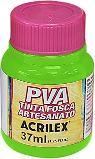 Tinta PVA, Acrilex,Verde Folha, 37 ml