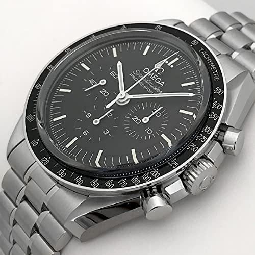 [Omega] OMEGA Watch [2021 Omega 310.30.42.50.01.002 Speedmaster Moon Watch Professional Hand Winding See Through Back Chronograph Black 5 ATM Waterproof [Parallel Import], Black, Bracelet Type2
