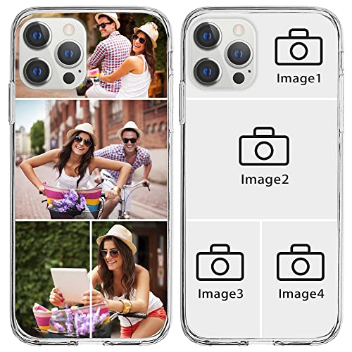 Coque de téléphone personnalisée avec Plusieurs Images personnalisées pour iPhone 13/13 Pro/ 13 Pro Max /12/12 Pro Max/11/11 Créez Votre Propre Coque de téléphone Tous Les modèles en Option Cover