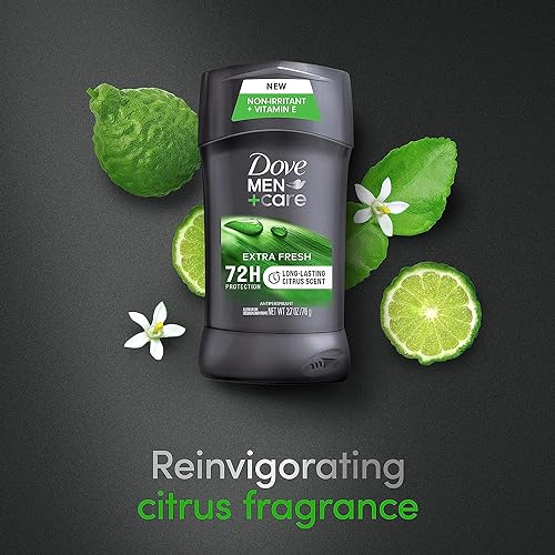 Image of Dove Men + Care 48 Hour Antiperspirant Stick, Non-Irritant, Extra Fresh, 2.7 Ounces, Pack of 7