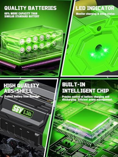 Image of 56V 5.3Ah Battery Replacement for EGO 56V Battery