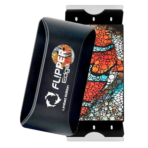 FLIPPER EDGE Standard Limited Edition Clownfish Magnetic 2-in-1 Aquarium Cleaner for Glass and Acrylic Tanks up to 1/2 (12mm) Thick Dual Blade Design with Floating Algae Scraper and Cleaning Tool