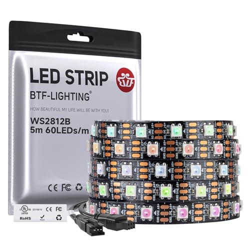 BTF-LIGHTING WS2812B IC RGB LED Strip,UL...