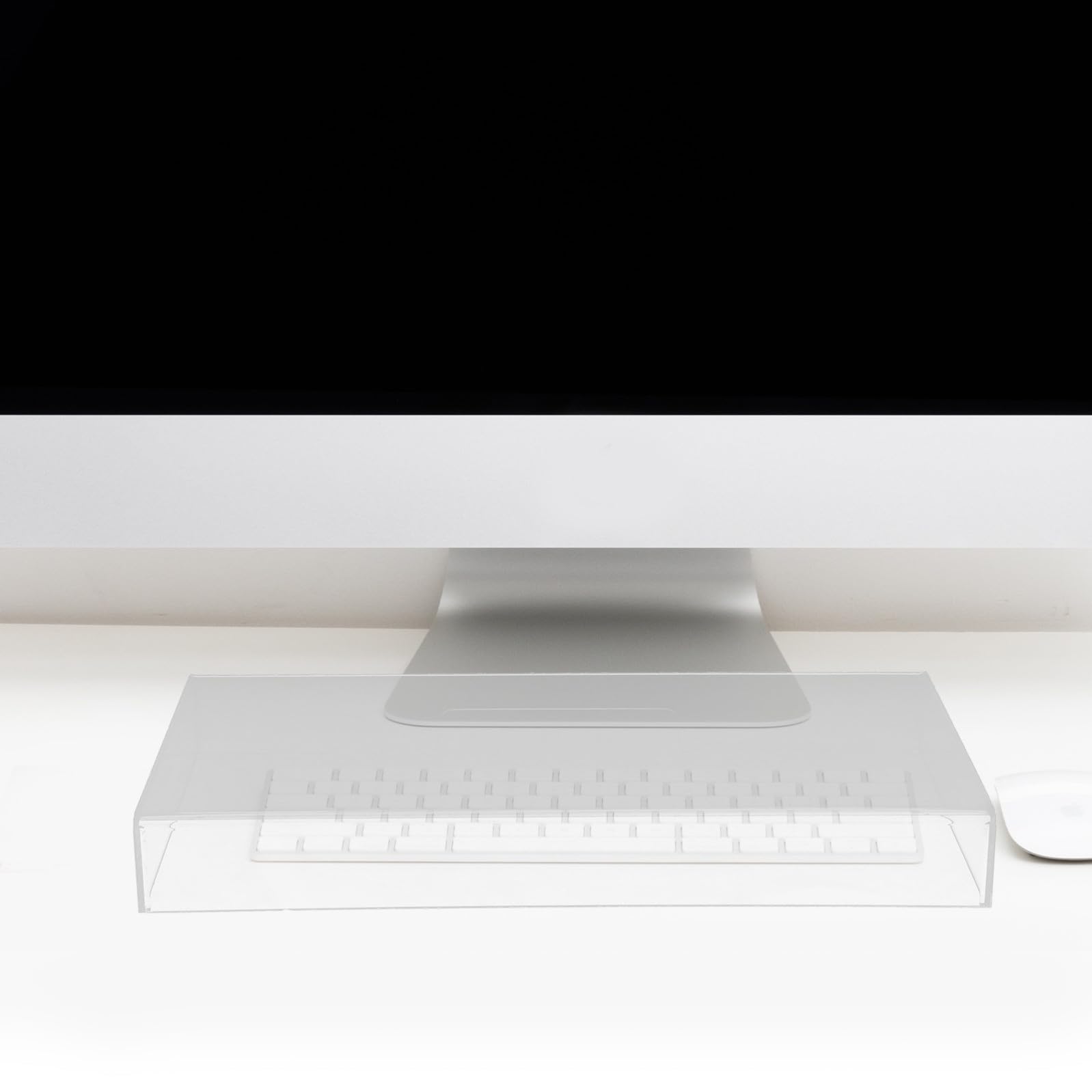 Artibetter Copertura per Tastiera Trasparente in Acrilico Resistente 470x235x55mm Protezione Antipolvere e Contro Liquidi per Tastiera Meccanica Desktop