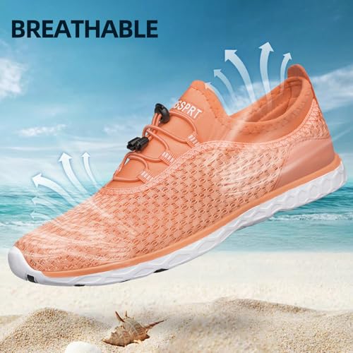 Image of DOUSSPRT Women's Water Shoes Quick Dry for Beach Swim Pool Fishing | Adult Breathable Summer Walk Aqua Sandals for River Athletic Boating Kayaking Diving Sport