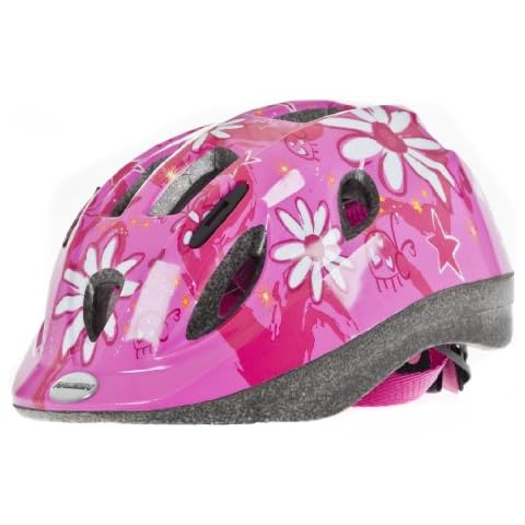Raleigh - CSH205S - Mystery Lightweight Adjustable Children's Cycling Helmet Size 48-54cm Pink Flowers Pattern Cover