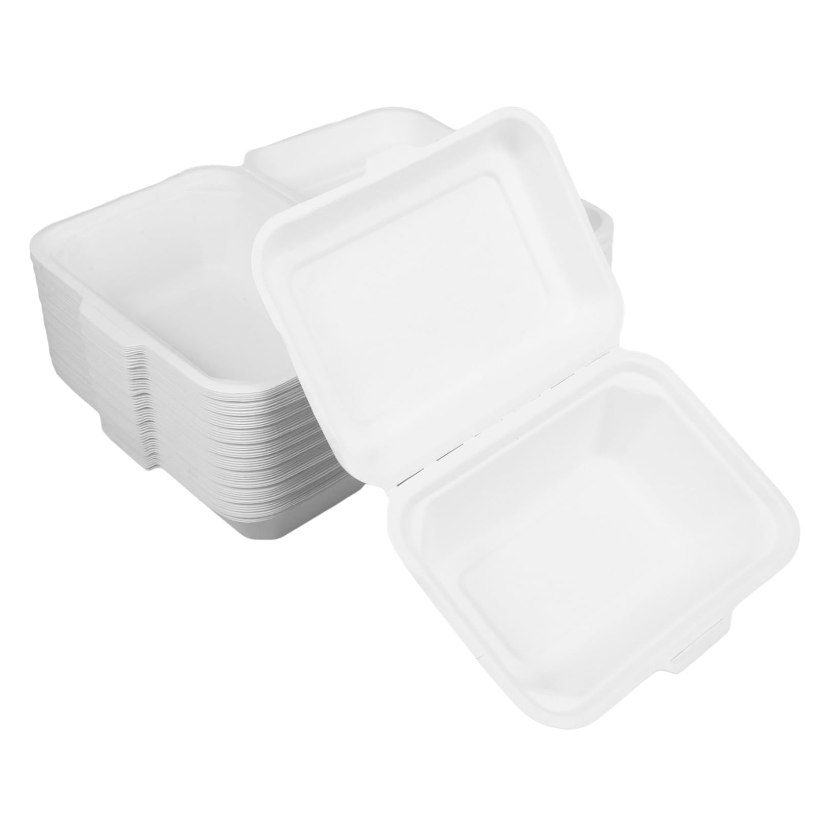 Scatole Confezione Chiusura Ermetica Contenitore Biodegradabili in Carta Multiuso 600ml 50 Pezzi per Take Away
