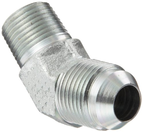 Eaton Aeroquip 2023-6-8S 45 Degree Male Elbow, JIC 37 Degree & NPT End Types, Carbon Steel, 1/2 JIC(m) x 3/8 NPT(m) End Size, 1/2