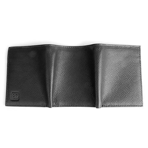 BG(0002698761) RFID Men's Genuine Leather Trifold Wallet2