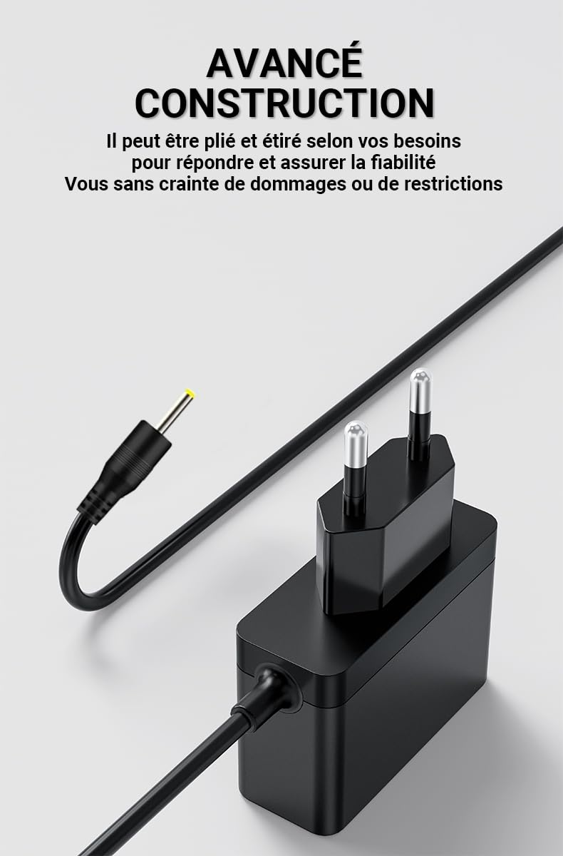 2,3 V Caricabatterie per tosaerba compatibile con Braun MGK3010 / MGK3020 / MGK3021 / MGK3210 / BT3000 / BT3020 - Cavo di alimentazione di ricambio per rasoio tipo 5511/5513/5516