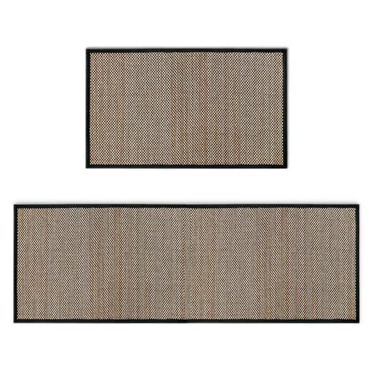 Artoid Mode Lot de 2 tapis de cuisine absorbants - Noir - 43 x 73 cm et 43 x 118 cm - Décoration intérieure et extérieure