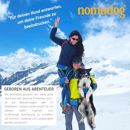 Nomadog Trailblazer Hundehalsband mit Griff für Große Hunde - Premium Aluminium Schnalle, Strapazierfähiges taktisches Halsband, Verstellbar, Gepolstert, Reflektierend (XL)