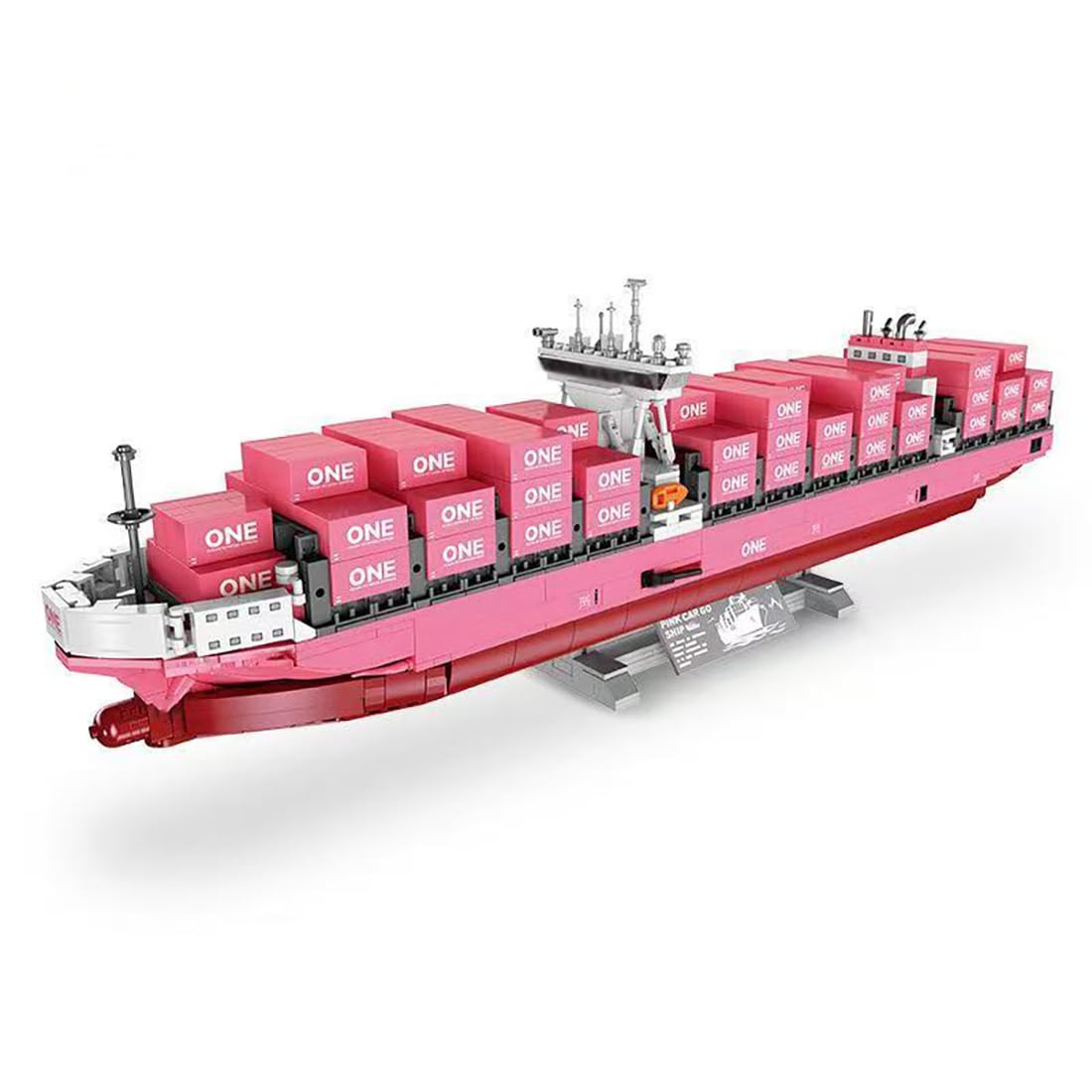 Containerschiff Baustein Bausatz, 1446 Klemmbausteine Frachtschiff Bausteine Set, Schlachtschif Modellbausatz, Kreatives Spielzeuggeschenk für Erwachsene und Teenager