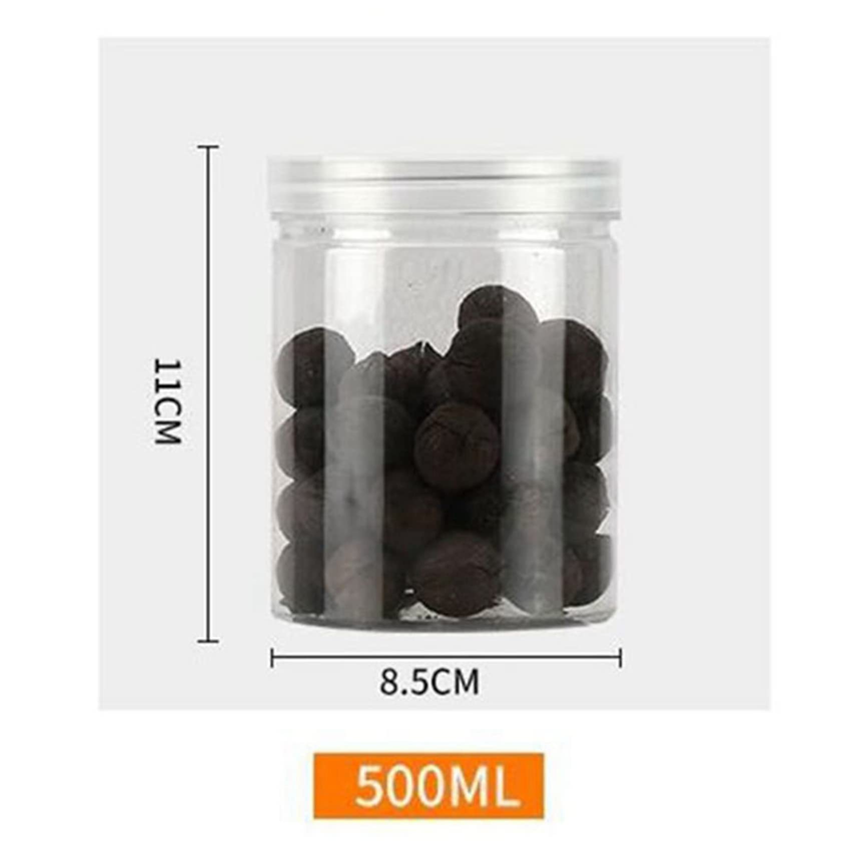 30 . 500 ml słoik żywność zamknięty przezroczysty plastikowy pojemnik kuchenny przekąski pojemniki z pokrywką cukierki ciasteczka pachnąca herbata