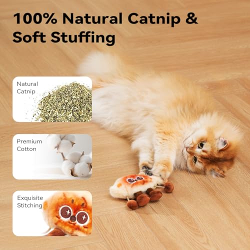 Petgravity Jumpy Shrimp Taiyaki Motion-Activated Cat Toy (2-pack) — view 5