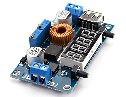 Yeeco DC Buck Converter DC-DC Step Down Voltage Converter 7-36V to 1.25-32V Adjustable Step Down Power Supply Module Volt Regulator Board Buck Transformer with LED Display & CC CV Mode