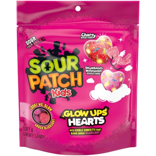 SOUR PATCH KIDS Glow Ups Hearts Soft & Chewy...