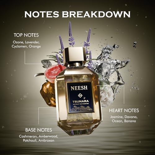 Image of NEESH Tsunara Extrait de Parfum 100ml, Luxury Unisex Fragrance, Marine & Woody Notes, High-Concentration Perfume, Premium Scent for Men & Women