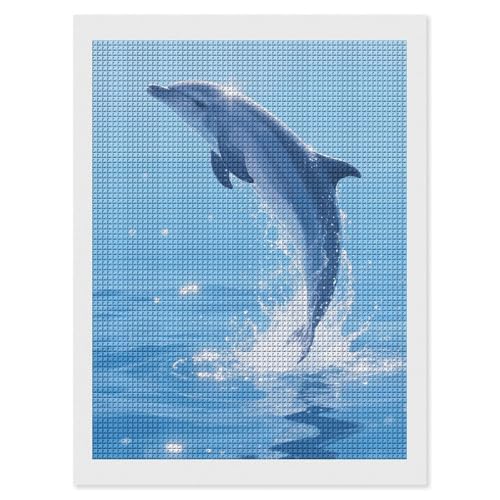 Kit peinture diamant dauphin 5D FodPand avec perles carrées pour débutant