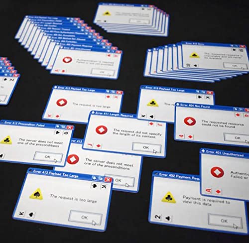 54Pcs Windows Error Playing Cards! Unique Print Deck Of Cards! Standard Size Poker Cards Party Games For Friends And Family! #TOP3