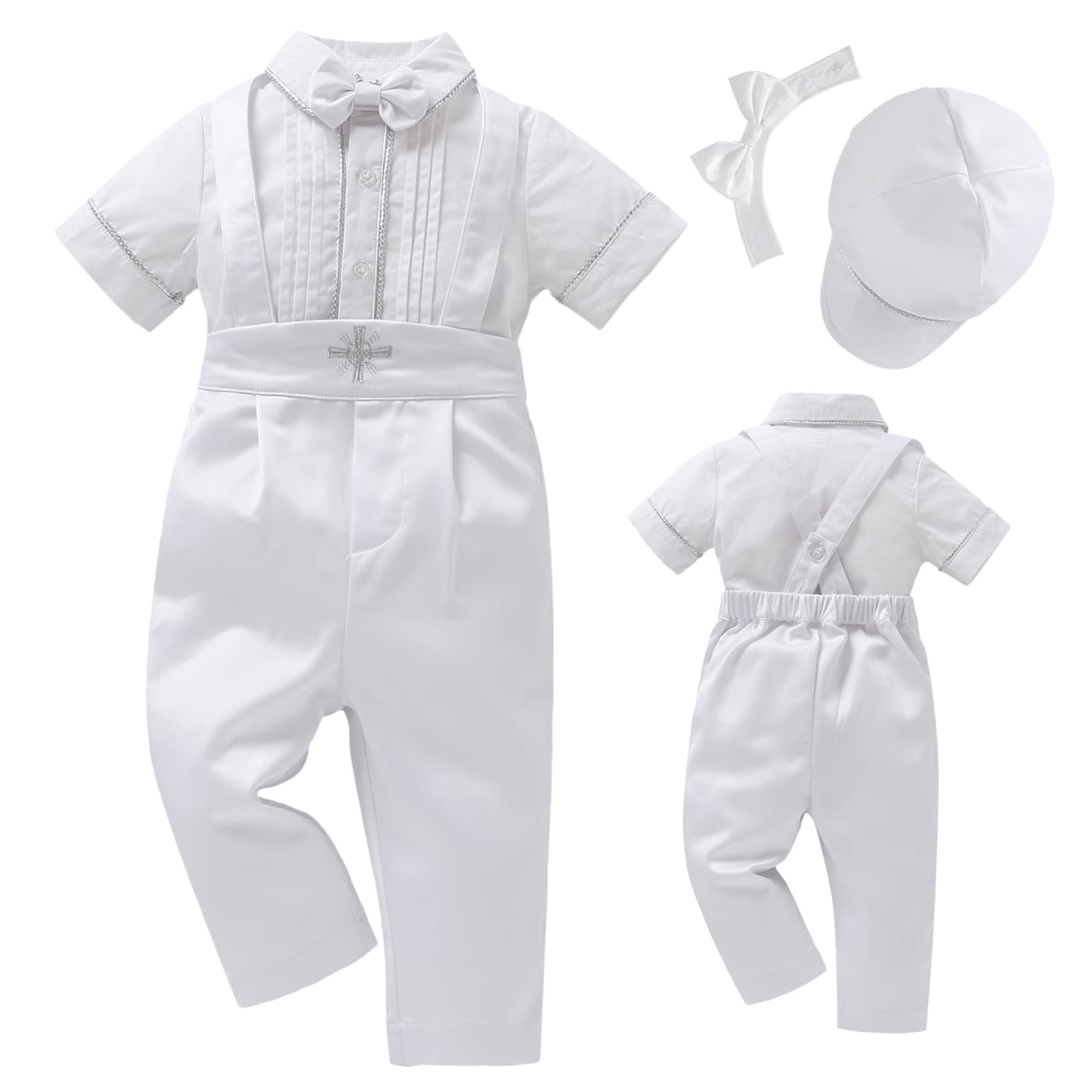 BooulfiBaby Boy Clothes Baby Kids Suit Christening Gift for Boy Short Summer Formal Wedding Church Gentleman Outfits Clothing