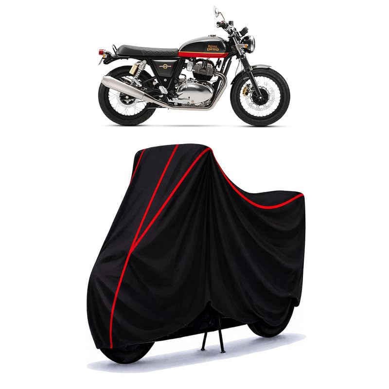 Image of Interceptor 650 Water Resistant Bike Cover for All Motorcycles & Rain | Heavy Duty Taffeta Fabric | UV Protection, Dustproof, Scratchproof | All Weather Two Wheeler Body Cover with Elastic Bottom