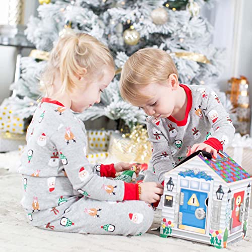 Image of Melissa & Doug Take-Along Wooden Doorbell Dollhouse - Doorbell Sounds, Keys, 4 Poseable Wooden Dolls Portable Doll House, Doorbell House for Kids Ages 3+