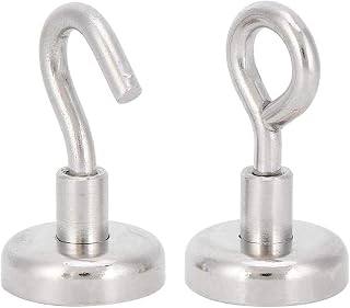 2PCs 20Lbs Magnetic Hook, Fishing Magnet, Kitchen Hanging Tool Hardware Parts 3‑Layer Coating N35