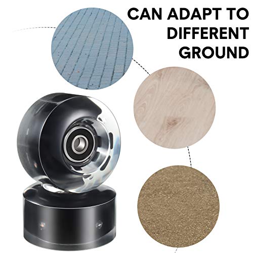 image for Sumind 4 Piece LED Roller Skate Wheels Luminous Quad Skate Wheels Outd