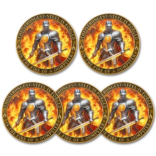Dumpster Fire Challenge Coin Knight & Phoenix - Cadeaux inspirants pour homme et femme