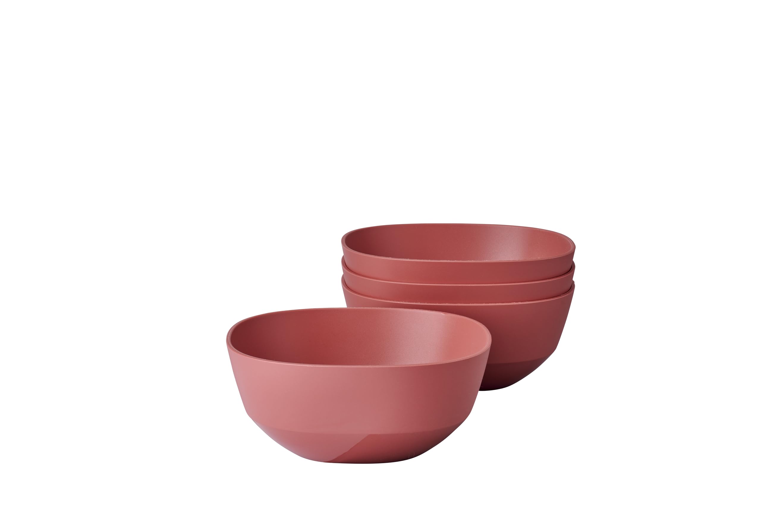 Mepal - Serving bowl 4 pieces Silueta - Dishwasher & microwave resistant - Salad bowl - Tapas bowls - Tableware - 750 ml - Vivid mauve