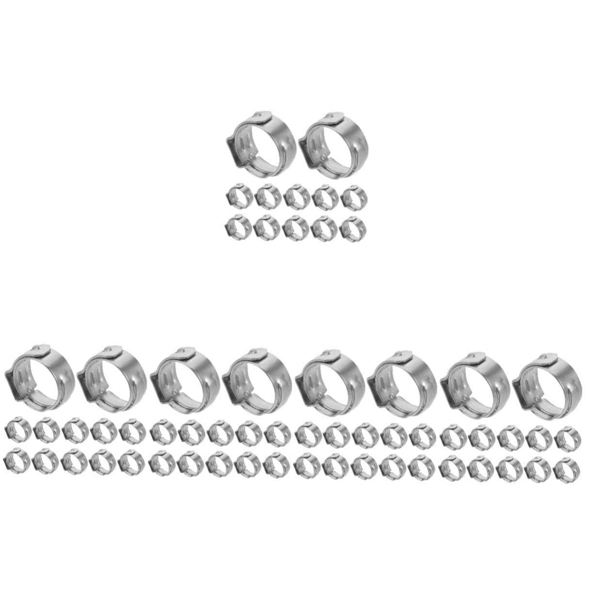 NUOBESTY 5 ensembles Collier De Serrage En Acier Inoxydable Bague De Serrage Pex Collier De Serrage Pour Tuyau Pex Bagues De Sertissage En Acier Inoxydable Colliers De 50 pièces * 5