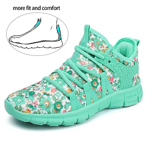 Image of INZCOU Running Shoes Lightweight Tennis Shoes Non Slip Gym Workout Shoes Breathable Mesh Walking Sneakers