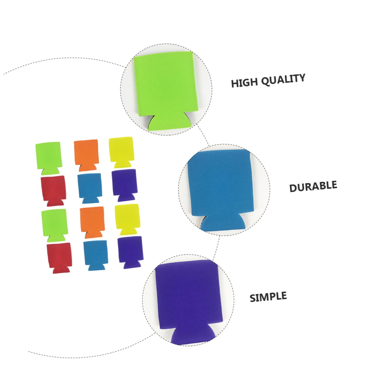 Happyyami 36piezas Funda Térmica Para Latas De Cerveza y Bebidas De Aislamiento Térmico Vibrantes Para Fiestas y Eventos