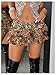 GORGLITTER Women's Y2k Leopard Print Skirt Layered Ruffle A Line Animal Print Mini Skirts Brown Medium