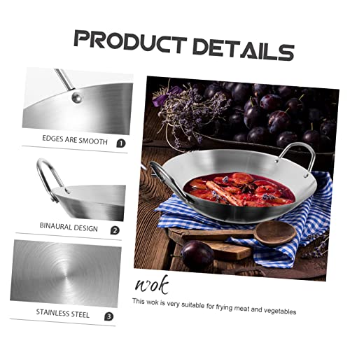 Wok de acero inoxidable antiadherente para cocina miniatura 5