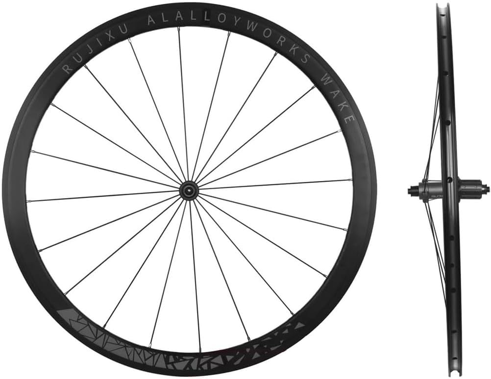 Bicycle Rims 30/40/50Mm 700C Road Bike Front Wheel Rear Set C/V/Brake Aluminum Alloy Quick Release 7/8/9/10/11/12 Speed ​​Cassette(Gold,50mm)