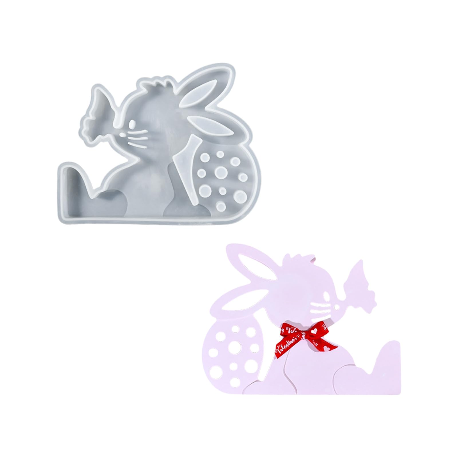 Kalttoy Food Safe Silicone Easter Rabbits Mold for Resin Decorations Gift Mold