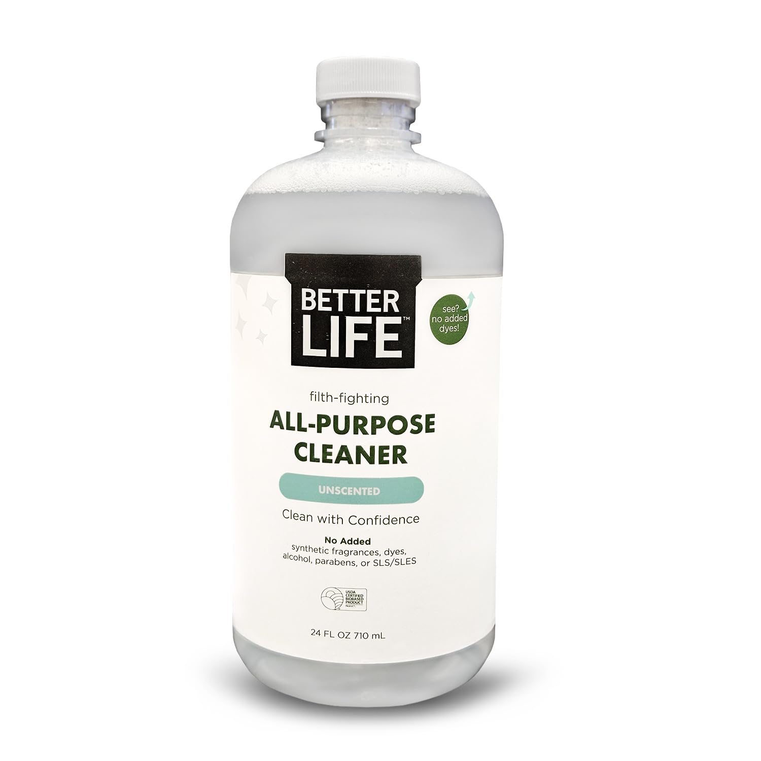 Better Life All Purpose Cleaner - Multipurpose Plant Based Home and Kitchen Cleaning Spray for Glass, Countertops, Appliances, Upholstery & More - Multi-surface Spray Cleaner - 24oz Unscented